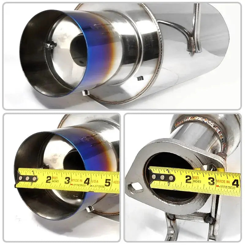 2006-2011 Honda Civic 4-Door Sedan Catback Exhaust System Burnt Muffler Tip N1 series