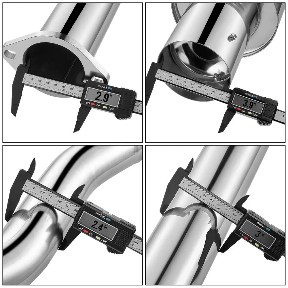 2007-2012 Nissan Altima V6 4 Inches Rolled Muffler Tip Catback Exhaust System