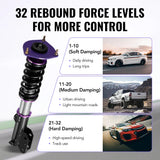 2007-2012 Nissan Sentra 32-Way Damping Coilover Shock Absorbers Struts | Flashark Flashark