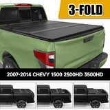 Trucktok 2007-2014 Chevy Silverado Sierra 6.5FT 3-Fold Hard Bed Tonneau Cover TruckTok