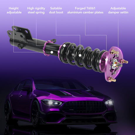 Adjustable Coilovers for 2007-2017 Dodge Caliber, Jeep Compass, Patriot 4PCS Flashark