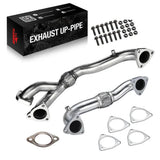 For 2008-2010 6.4L Ford Powerstroke Diesel Heavy Duty Polished Exhaust Up-Pipe Flashark
