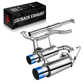 2008-2014 Subaru Impreza WRX STI Catback Exhaust System w/ N1 Dual Burnt Tip Flashark
