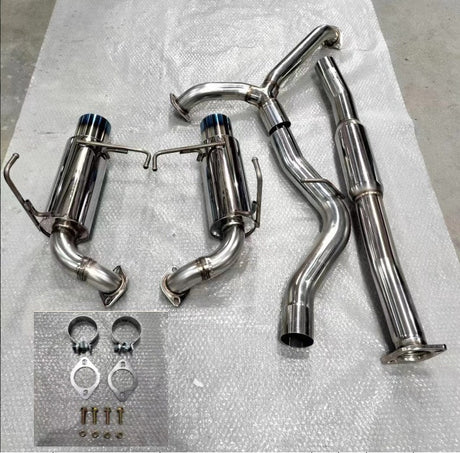 2008-2014 Subaru Impreza WRX STI Catback Exhaust System w/ N1 Dual Burnt Tip Flashark