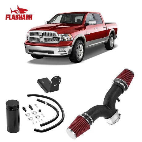 2002-2004 Chevrolet Corvette 2003-2010 Dodge Ram 1500 3.7L 4.7L 5.7L Short Ram Dual Air Intake Kit Flashark