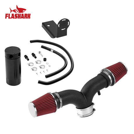 2002-2004 Chevrolet Corvette 2003-2010 Dodge Ram 1500 3.7L 4.7L 5.7L Short Ram Dual Air Intake Kit Flashark