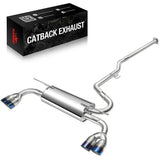 2009-2014 Hyundai Genesis Coupe 2.0L Catback Exhaust System w/ N1 Burnt Quad Tip Flashark