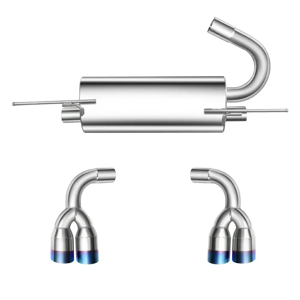 2009-2014 Hyundai Genesis Coupe 2.0L Catback Exhaust System w/ N1 Burnt Quad Tip Flashark