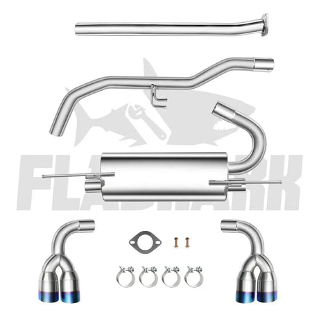 2009-2014 Hyundai Genesis Coupe 2.0L Catback Exhaust System w/ N1 Burnt Quad Tip Flashark