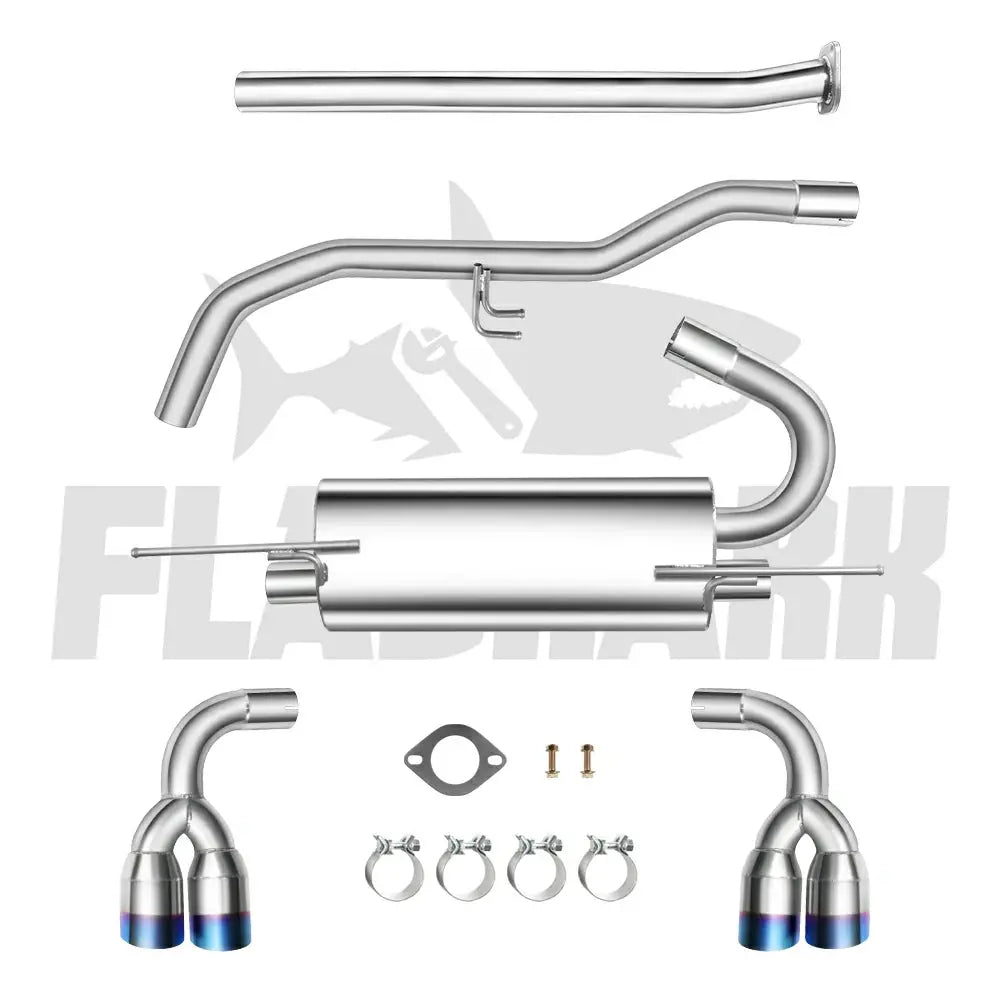 2009-2014 Hyundai Genesis Coupe 2.0L Catback Exhaust System w/ N1 Burnt Quad Tip