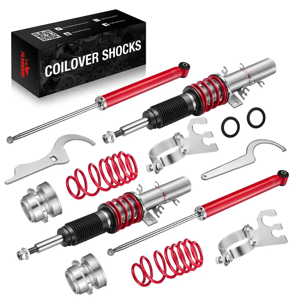 2009 - 2017 Volkswagen VW Polo Typ 6R and 6C 1.2, 1.4, 1.6, 1.4 TDi, 1.6TDi Coilover Shock Absorbers Struts 4PCS Flashark
