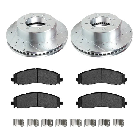 For 2009-2018 Dodge Ram 2500 3500 Brake Rotors and Pads Kit - Front and Rear Flashark