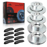 For 2009-2018 Dodge Ram 2500 3500 Brake Rotors and Pads Kit - Front and Rear Flashark