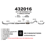 2011-2015 Duramax LML 4" Downpipe Back Exhaust w/ Muffler (431016)