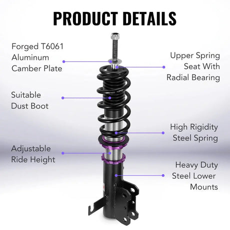 2013-2015 Chevrolet Malibu 32-Way Damping Coilover Shock Absorbers Struts Flashark