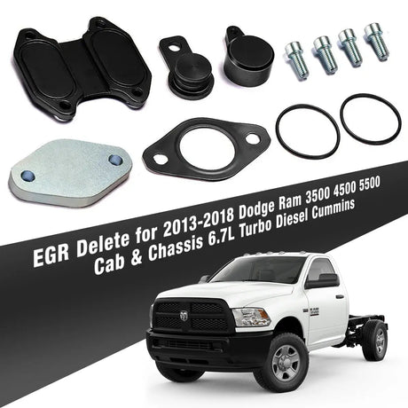 For 2013-2018 6.7L Cummins Diesel EGR Delete Kit for Cab & Chassis Dodge Ram Flashark