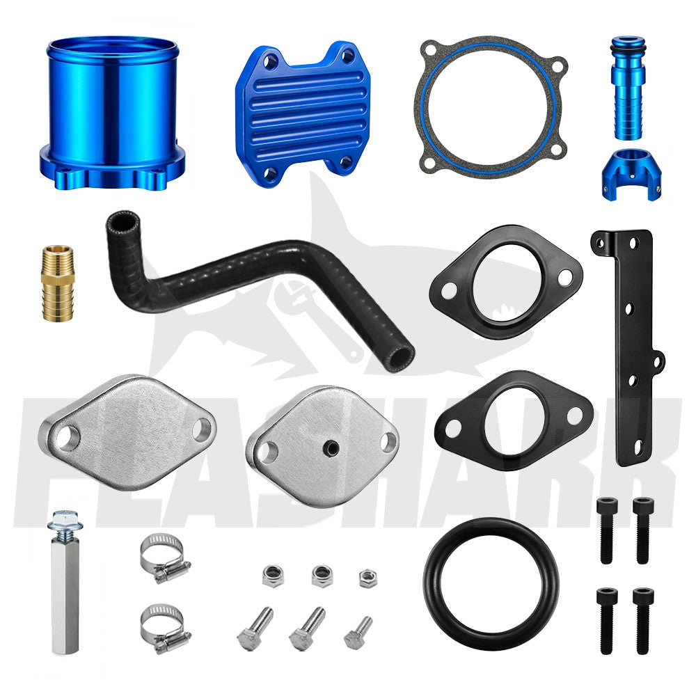 EGR Delete Kit For 2013-2018 Dodge Ram 2500/3500 6.7L Cummins Diesel Plate Cooler & Throttle Valve Flashark