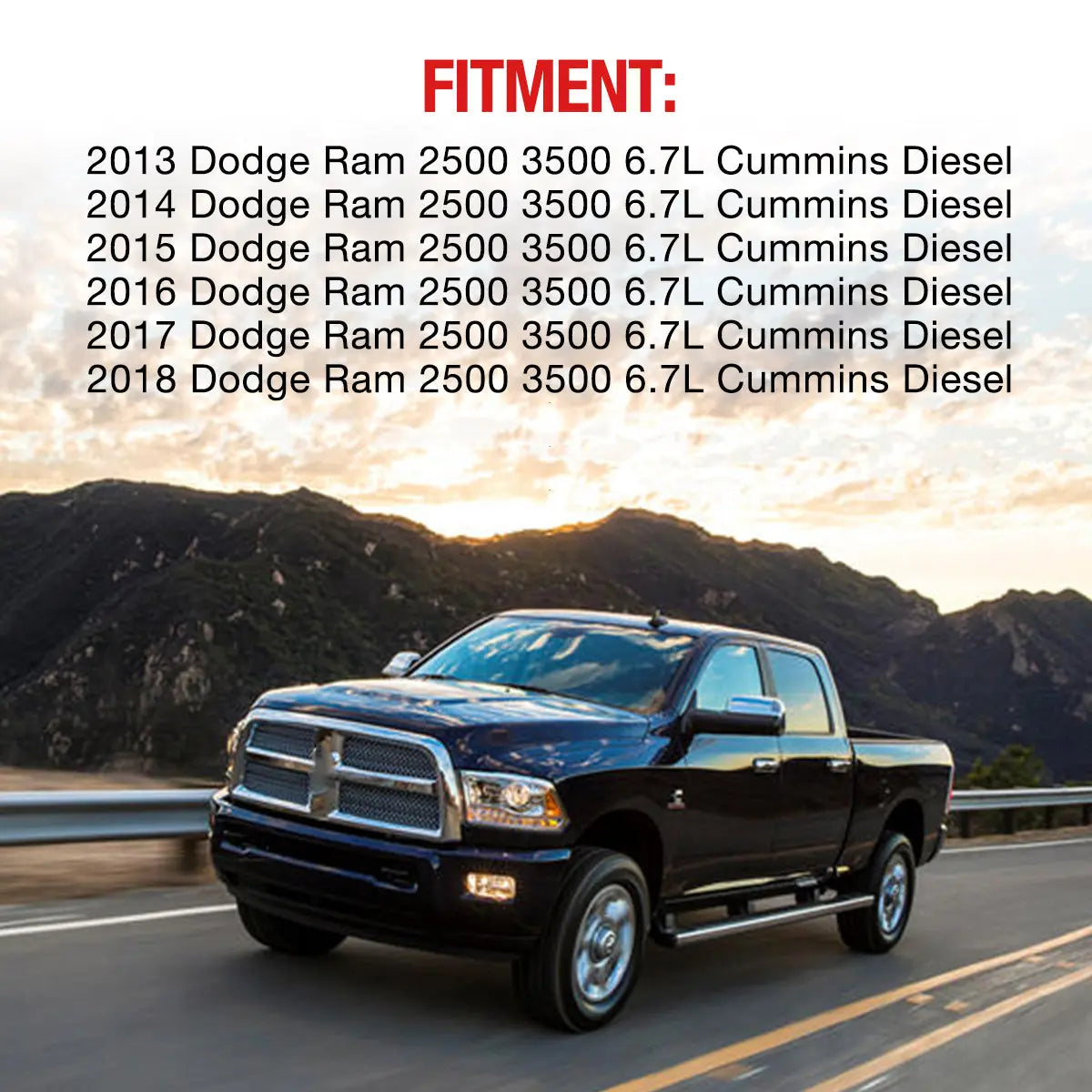 EGR Delete Kit For 2013-2018 Dodge Ram 2500/3500 6.7L Cummins Diesel Plate Cooler & Throttle Valve Flashark