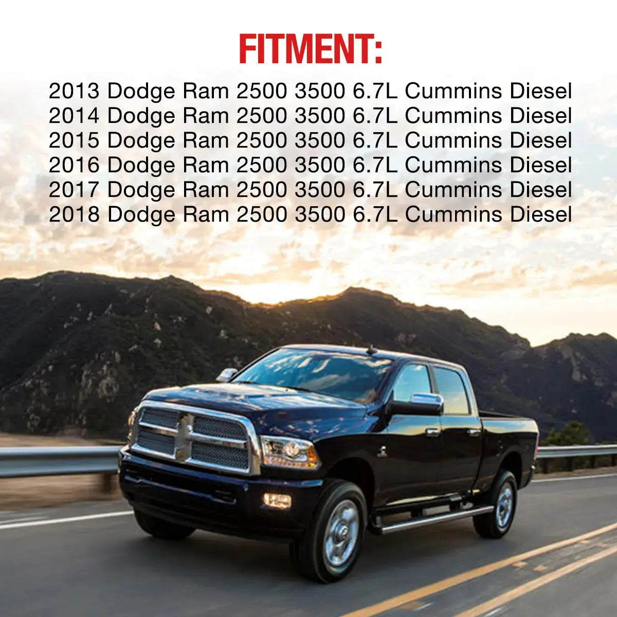 EGR Delete Kit For 2013-2018 Dodge Ram 2500/3500 6.7L Cummins Diesel Plate Cooler & Throttle Valve
