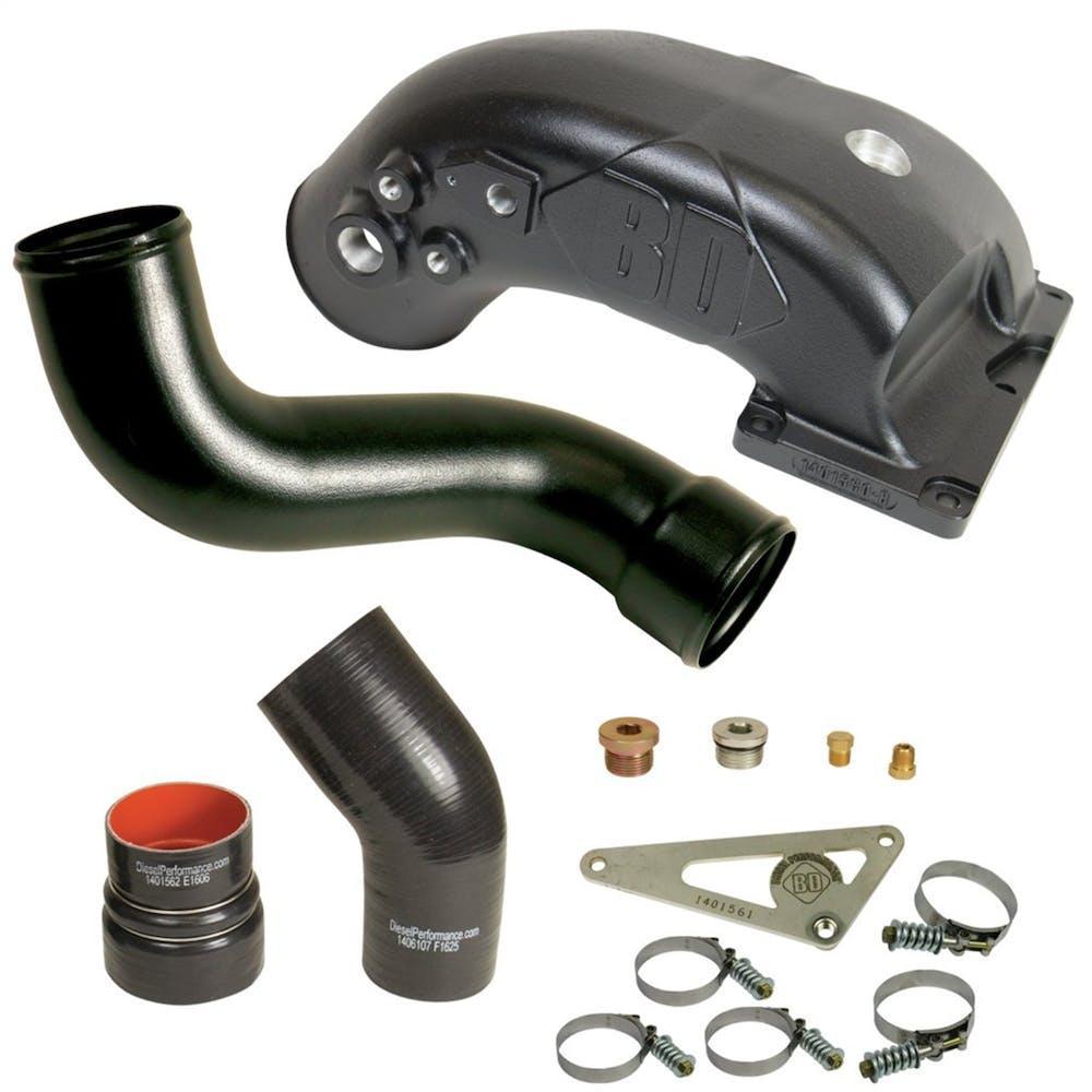 2013-2018 Cummins 6.7L BD Diesel X-Flow Power Intake Elbow Black Powder Coated (1041566)