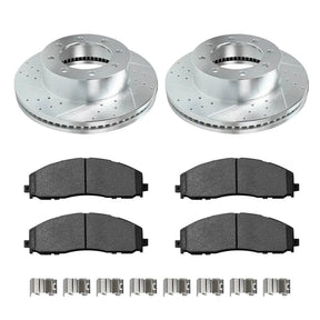 For 2013-2022 Ford Super Duty F250 F350 Brake Rotors and Pads Kit - Front and Rear Flashark