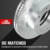 For 2013-2022 Ford Super Duty F250 F350 Brake Rotors and Pads Kit - Front and Rear Flashark