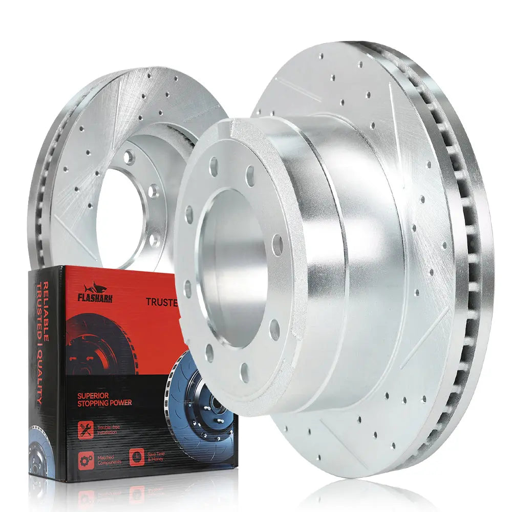 For 2013-2022 Ford Super Duty F250 F350 Brake Rotors and Pads Kit - Front and Rear Flashark