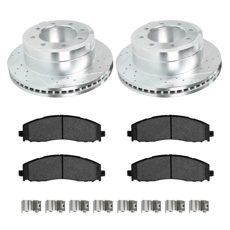 For 2013-2022 Ford Super Duty F250 F350 Brake Rotors and Pads Kit - Front and Rear Flashark