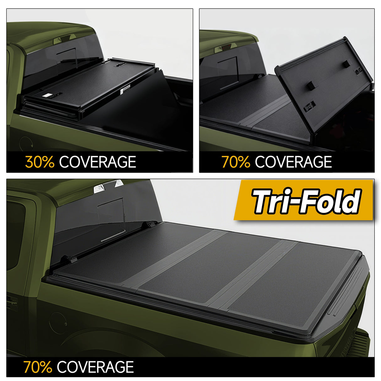 Trucktok 2014-2019 Chevy Silverado Sierra 6.5FT 3-Fold Hard Bed Tonneau Cover TruckTok