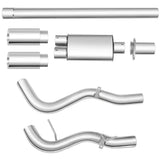 Catback Exhaust System For 2015-2020 Ford F150 2.7L 3.5L 5.0L 3-Inch W/ Black/Polished Muffler Tips Flashark