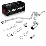 Catback Exhaust System For 2015-2020 Ford F150 2.7L 3.5L 5.0L 3-Inch W/ Black/Polished Muffler Tips