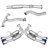 Catback&Axleback Exhaust System for 2015-2021 Subaru WRX / STI, 4-inch Quad Muffler Tips, N1 Style Burnt Tip Flashark