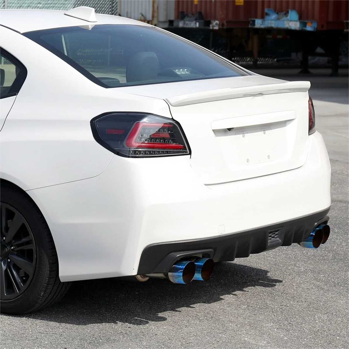 Catback&Axleback Exhaust System for 2015-2021 Subaru WRX / STI, 4-inch Quad Muffler Tips, N1 Style Burnt Tip Flashark