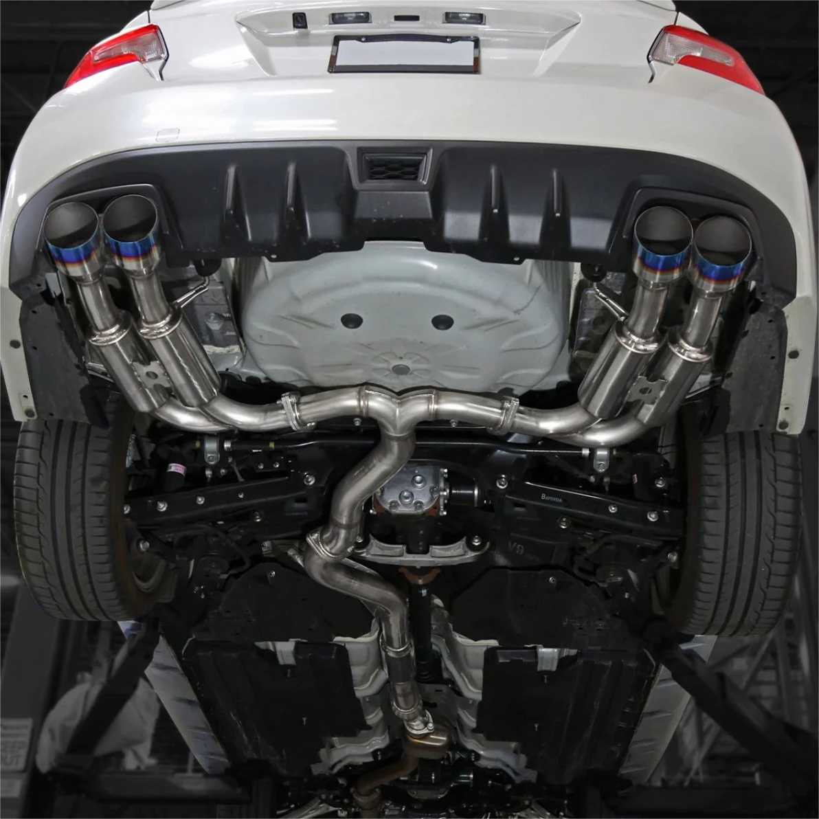 Catback&Axleback Exhaust System for 2015-2021 Subaru WRX / STI, 4-inch Quad Muffler Tips, N1 Style Burnt Tip Flashark