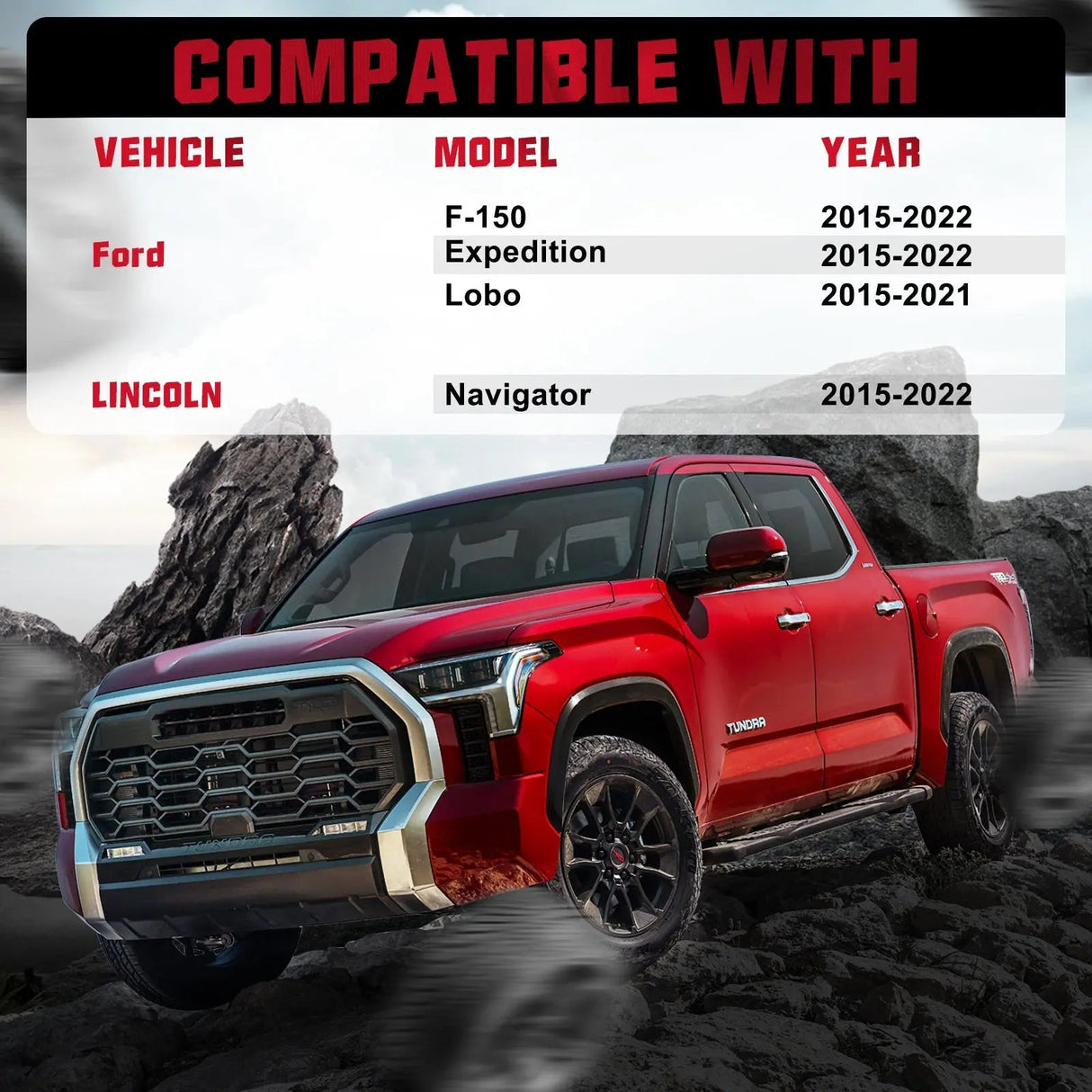For 2015-2022 Ford F150 / Lincoln Navigator 1.25/1.5/2 Inches 6x135mm Wheel Spacers 4PCS Flashark