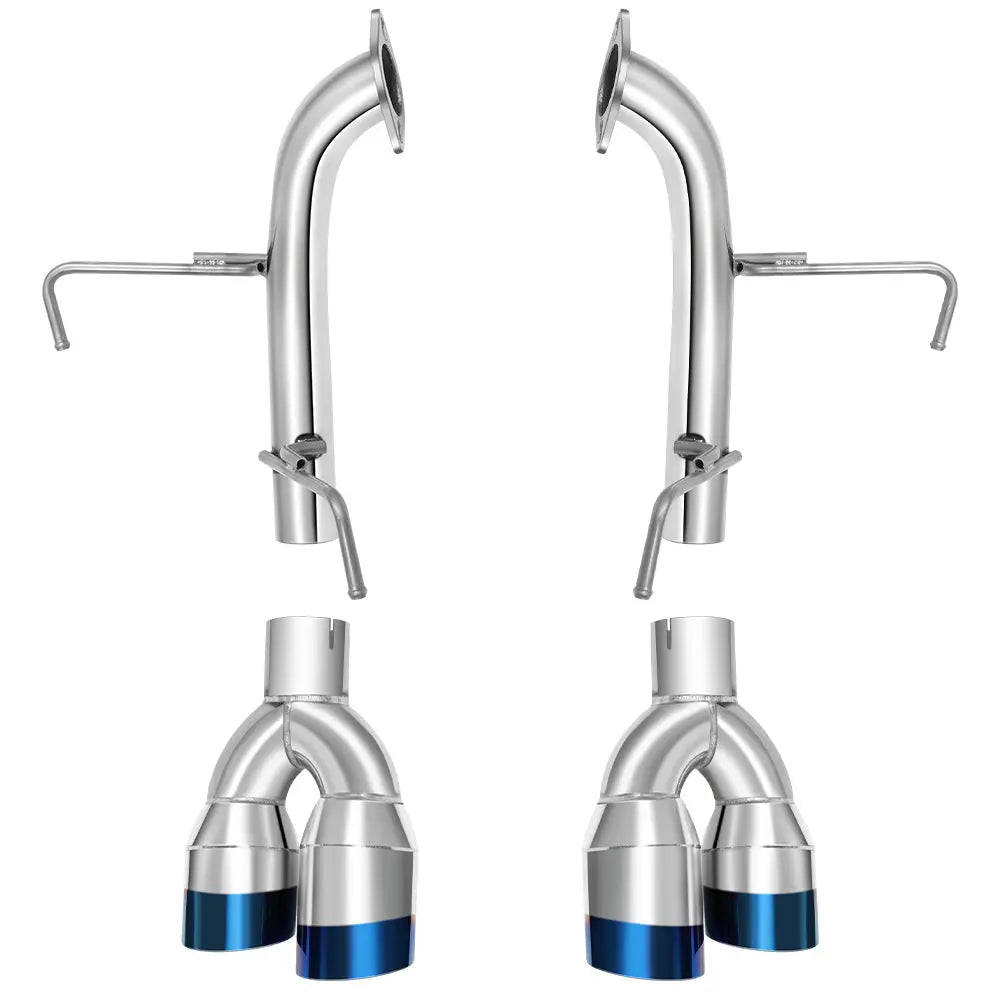 Catback&Axleback Exhaust System for 2015-2021 Subaru WRX / STI, 4-inch Quad Muffler Tips, N1 Style Burnt Tip Flashark