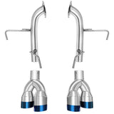 Catback&Axleback Exhaust System for 2015-2021 Subaru WRX / STI, 4-inch Quad Muffler Tips, N1 Style Burnt Tip Flashark