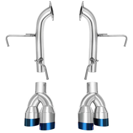 Catback&Axleback Exhaust System for 2015-2021 Subaru WRX / STI, 4-inch Quad Muffler Tips, N1 Style Burnt Tip Flashark