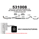 2015.5-2016 Duramax LML 5" Downpipe Back Exhaust No Muffler (531008)