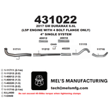 2017-2019 Duramax L5P 4" Downpipe Back Exhaust No Muffler (431022)