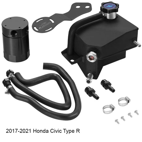 For 2017-2024 Honda Civic Type R Baffled Oil Catch Can PCV Side Flashark