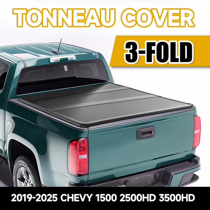 Trucktok 2019-2025 Chevy Silverado Sierra 5.8FT 3-Fold Hard Bed Tonneau Cover