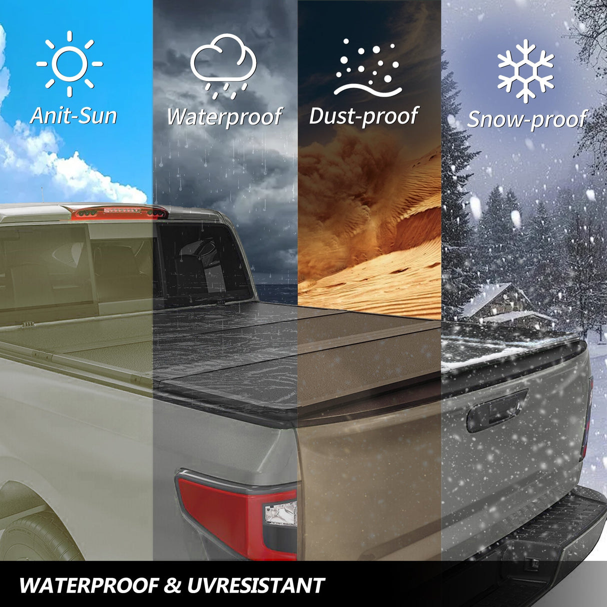 Trucktok 2020-2025 Chevy Silverado Sierra 6.9FT 3-Fold Hard Bed Tonneau Cover TruckTok
