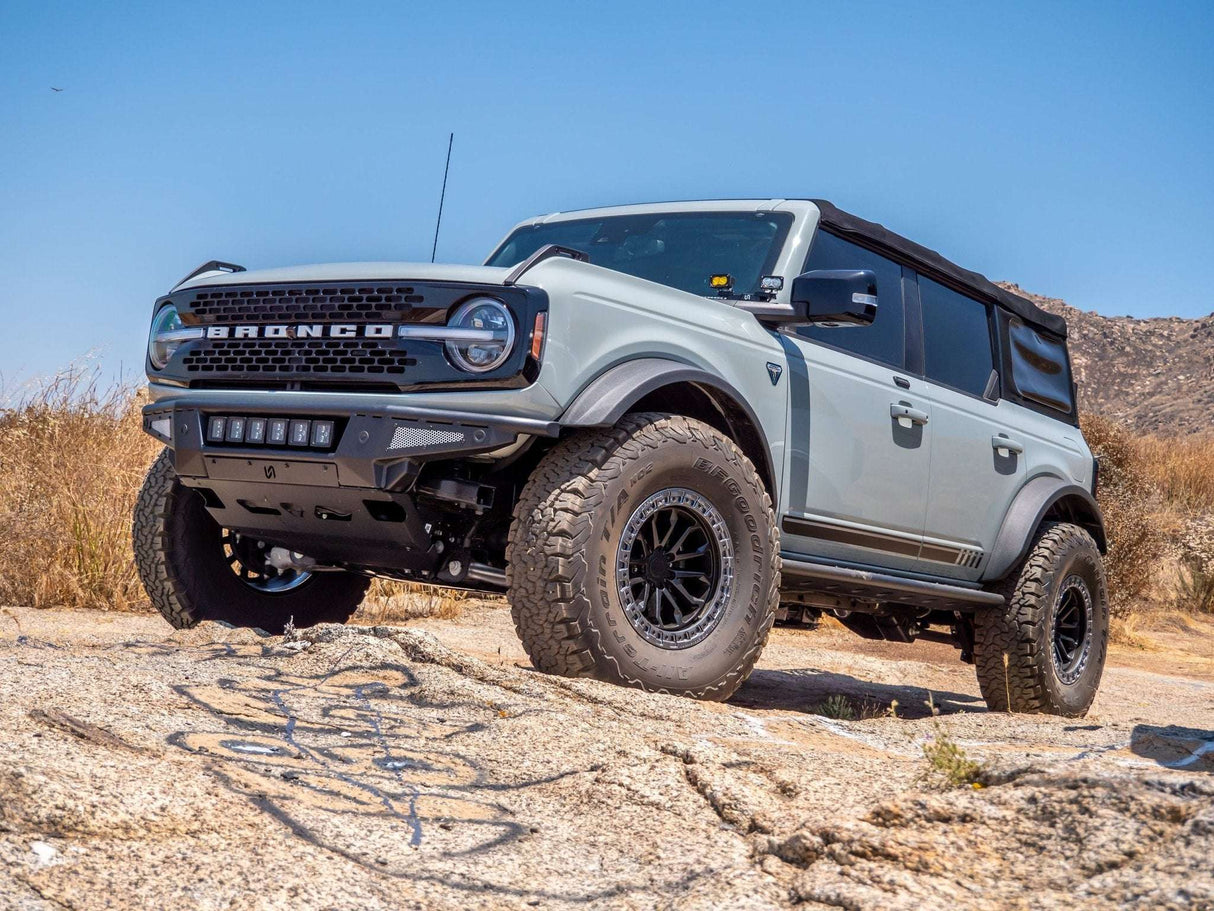2021-2026 Ford Bronco Baja Tubular Front Bumper & Skid Plate Turn_Offroad