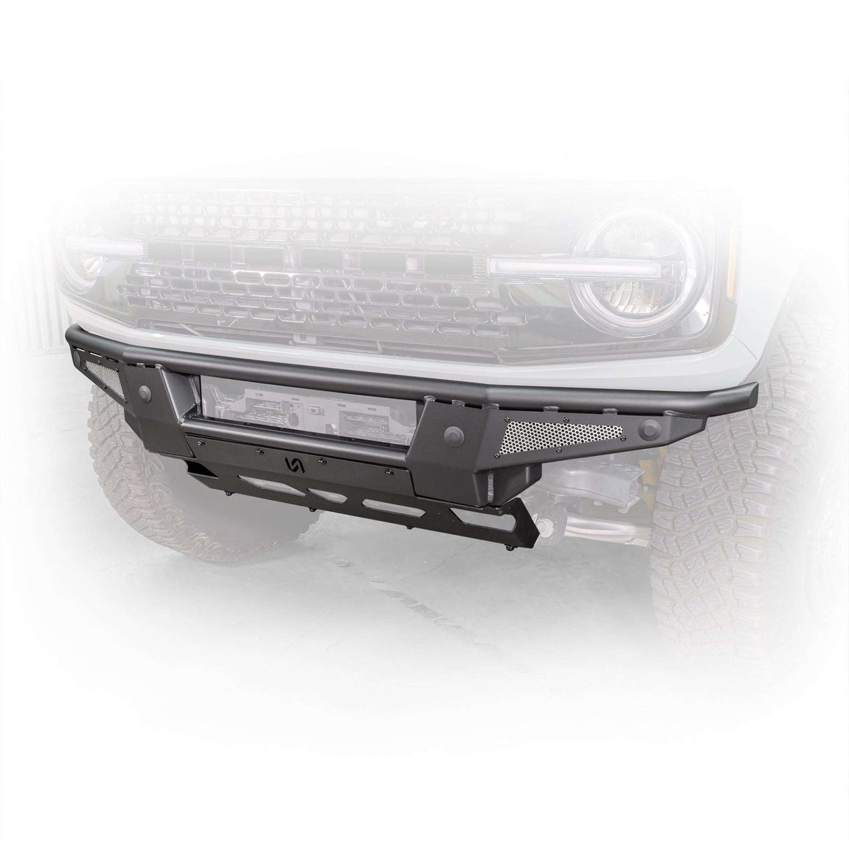 2021-2026 Ford Bronco Baja Tubular Front Bumper & Skid Plate Turn_Offroad