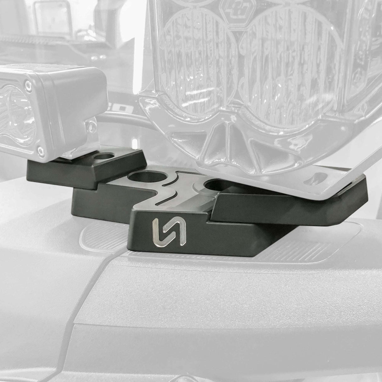 Billet Mirror Light Mount for Ford Bronco (Pair) Turn_Offroad