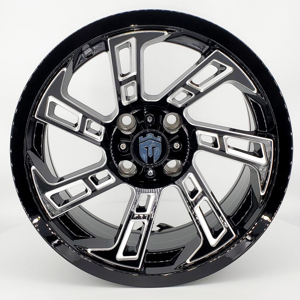 Empire Hook HK2 14x7 | -25 Offset Gloss Black w/ Milled Accents