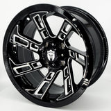 Empire Hook HK2 14x7 | -25 Offset Gloss Black w/ Milled Accents