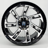 Empire Hook HK3 14x7 | -25 Offset Gloss Black w/ Machined Face