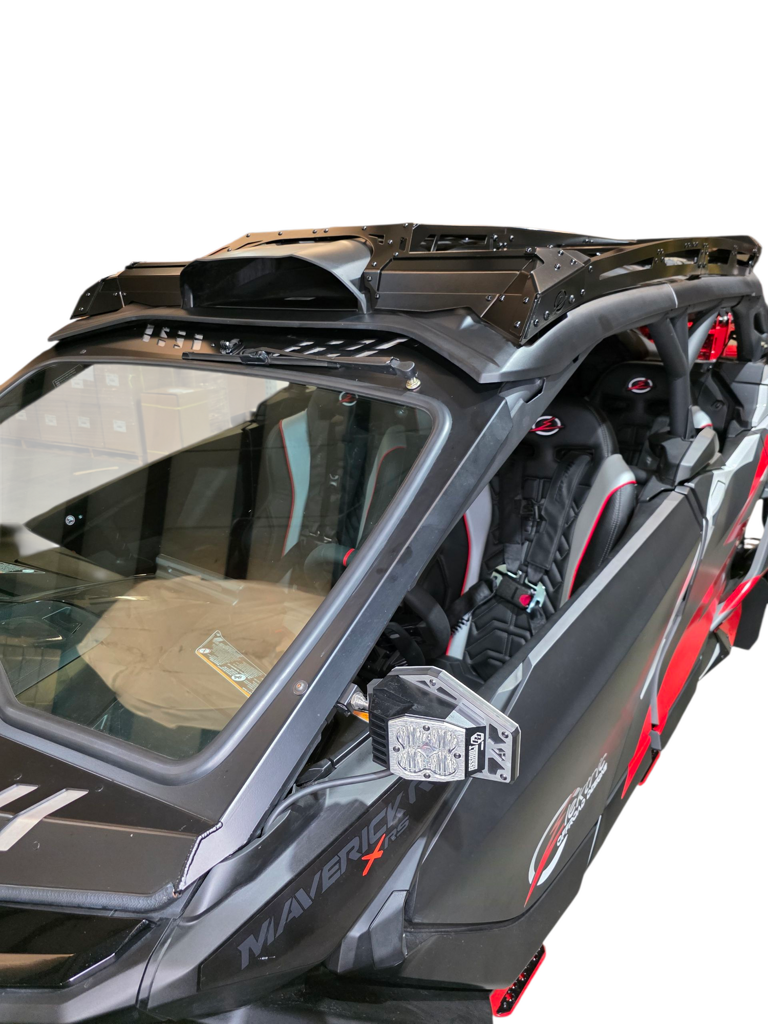 2024+ Can Am Maverick R Max Roof Rack (Works with Can-am Hood Scoop) www.elektricoffroad.com